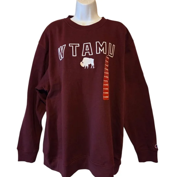 Champion Men's Burgundy Crewneck Sweater - Picture 2 of 10